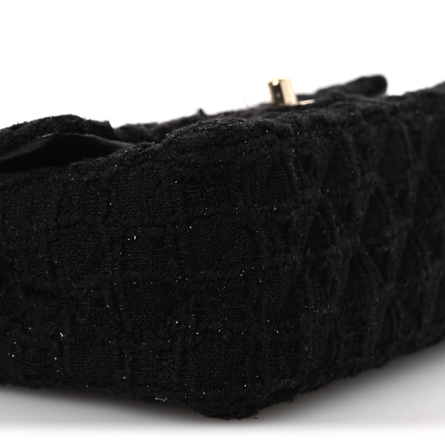 Chanel Tweed Quilted Mini Rectangular Flap Black 8 of 12