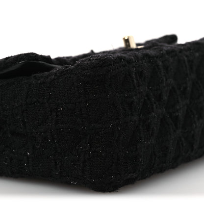 Chanel Tweed Quilted Mini Rectangular Flap Black 8 of 12