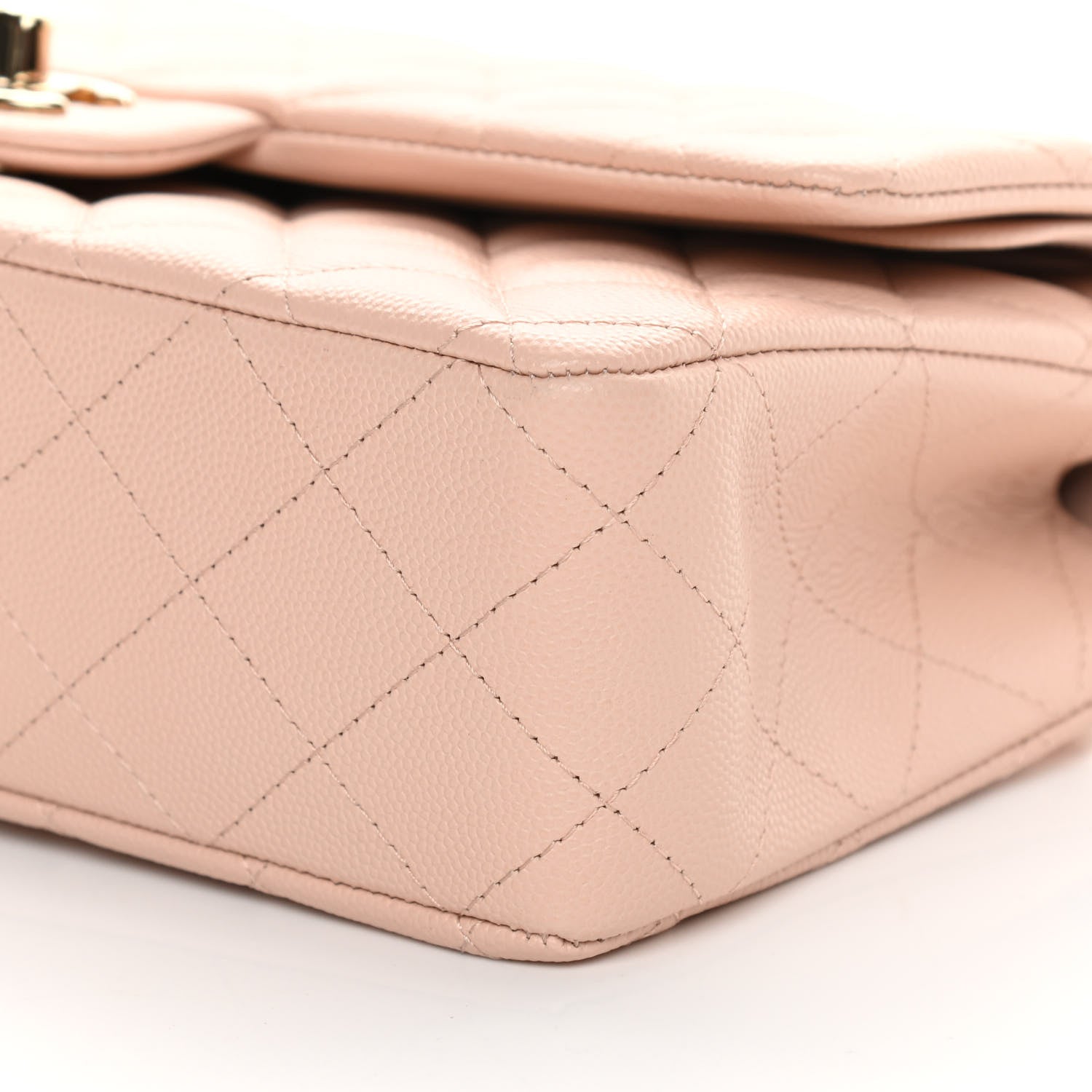 Chanel Caviar Quilted Medium Double Flap Light Beige 10 of 11