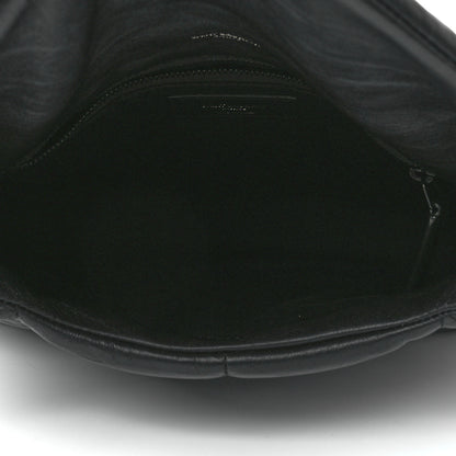 Saint Laurent Lambskin Quilted Small Loulou Puffer Monogram Chain Satchel Black 4 of 11