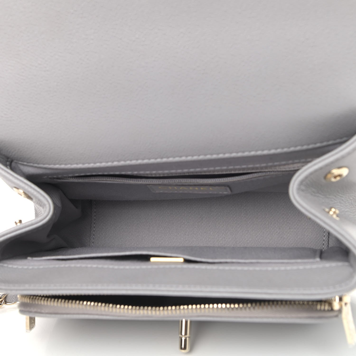 Chanel Caviar Quilted Medium Business Affinity Flap Grey 4 of 4