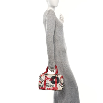 Christian Dior Canvas Hardcore Pierced Boston Black Red White 2 of 10