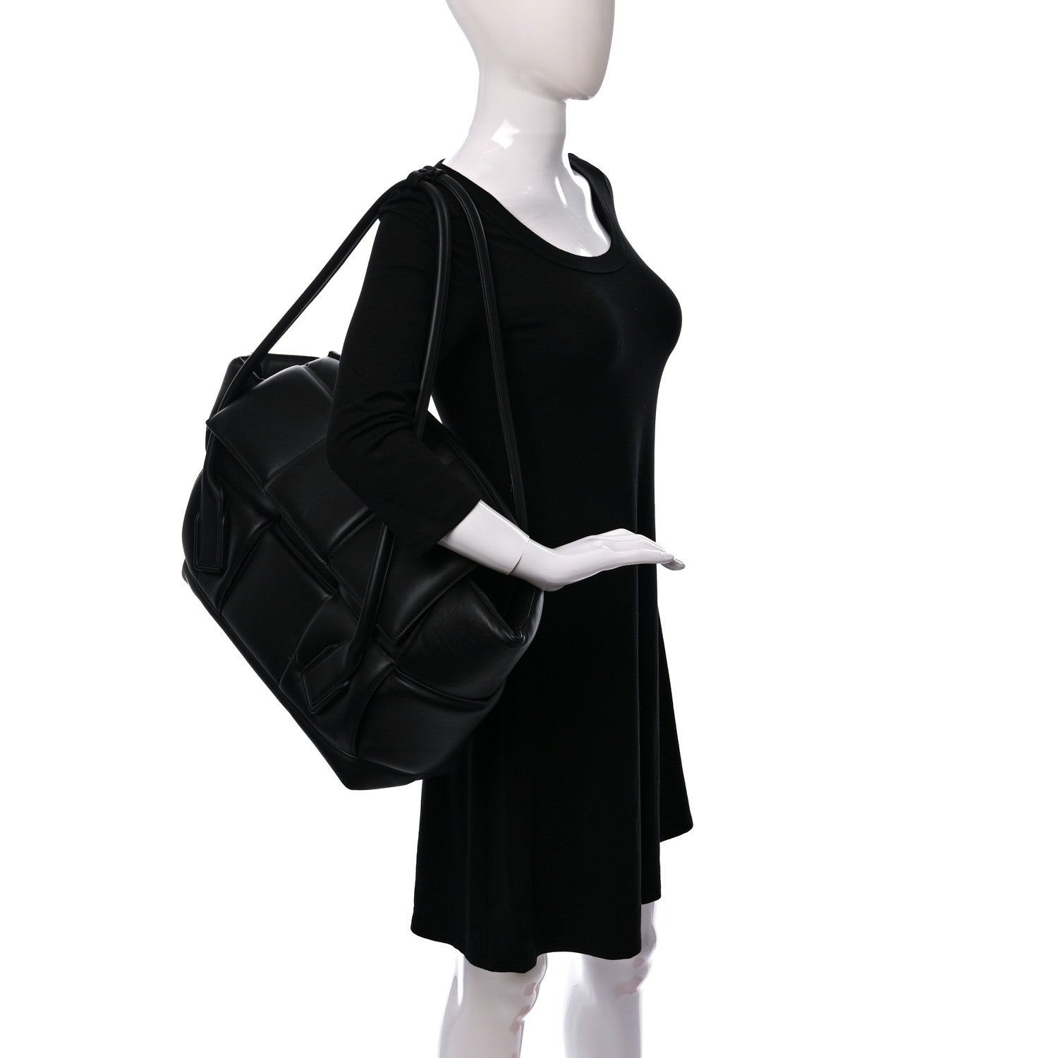 Bottega Veneta BOTTEGA VENETA Nappa Maxi Intrecciato Padded Large Arco Black 2 of 8