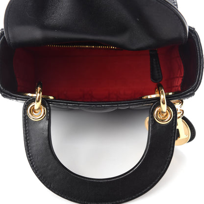 Christian Dior Lambskin Cannage Mini Lady Dior Black 6 of 21