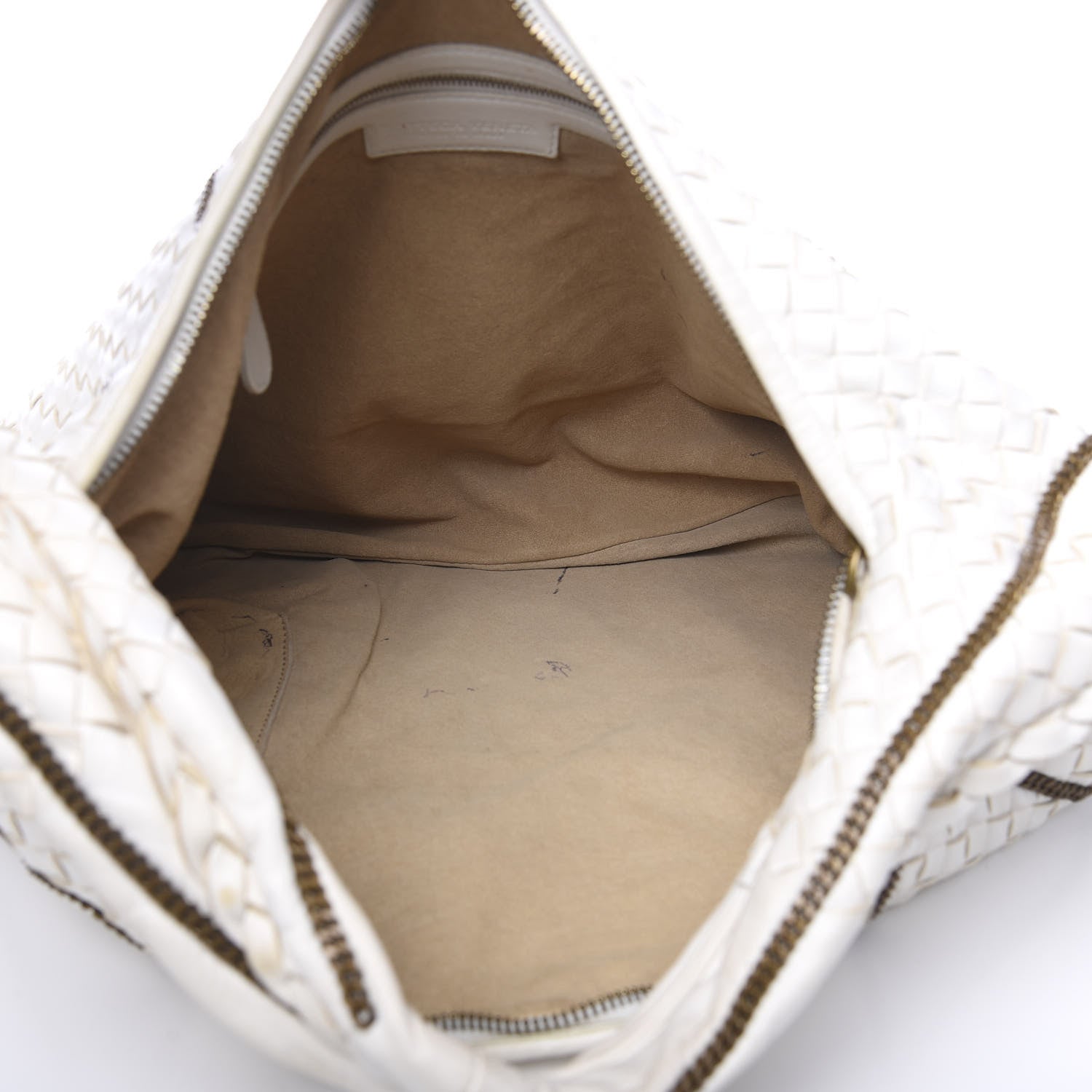 Bottega Veneta Nappa Intrecciato Medium Veneta Chain Hobo White 4 of 14