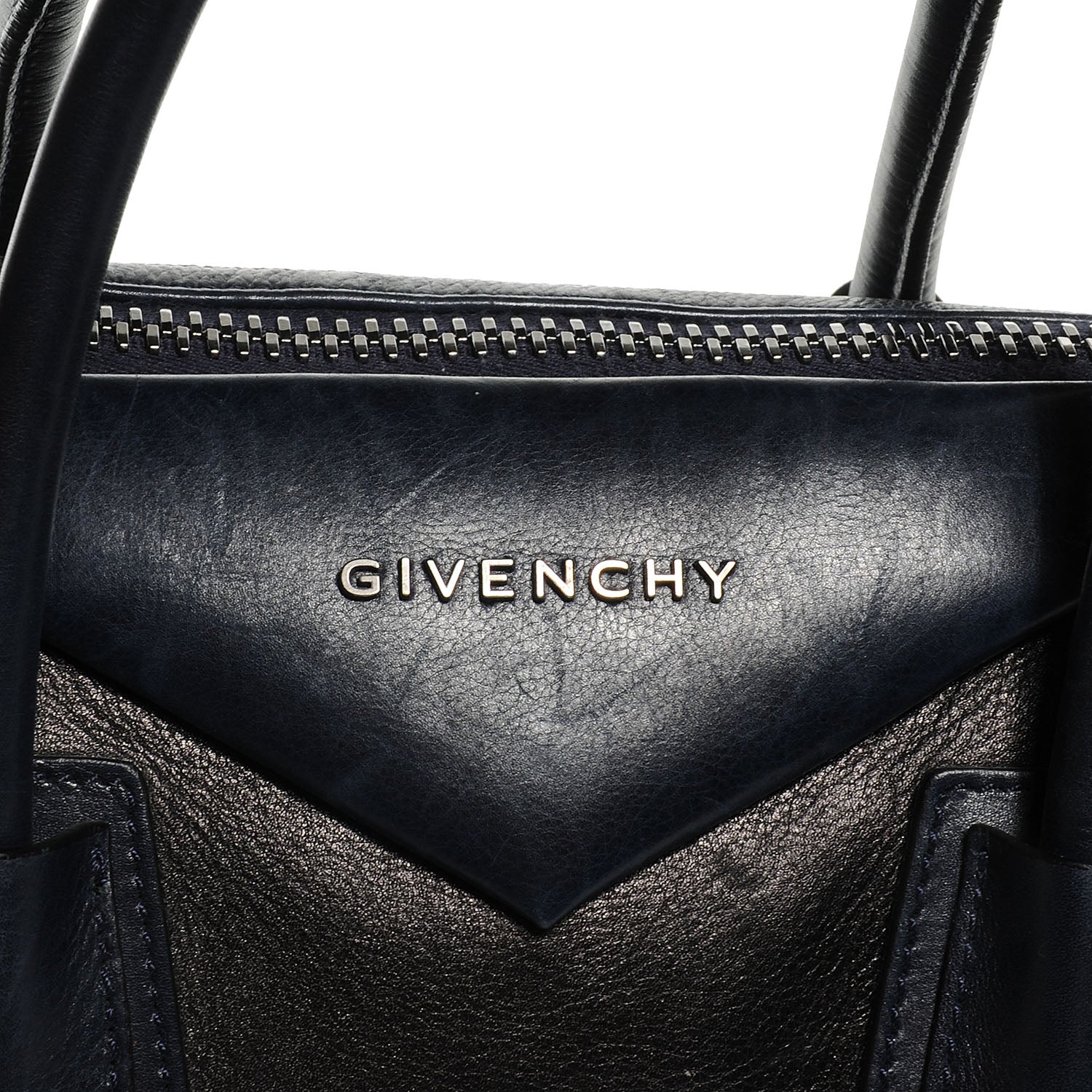 Givenchy Calfskin Large Bi-Color Antigona Black Navy 5 of 8