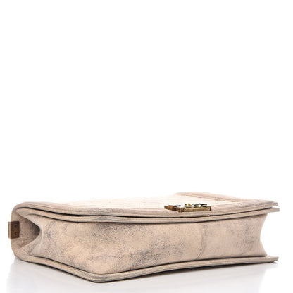 Chanel Iridescent Calfskin Quilted Large Boy Flap Beige 4 of 11