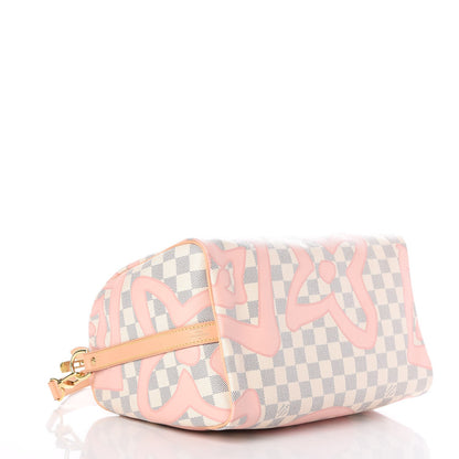 Louis Vuitton Damier Azur Tahitienne Speedy Bandouliere 30 Rose Ballerine 5 of 9
