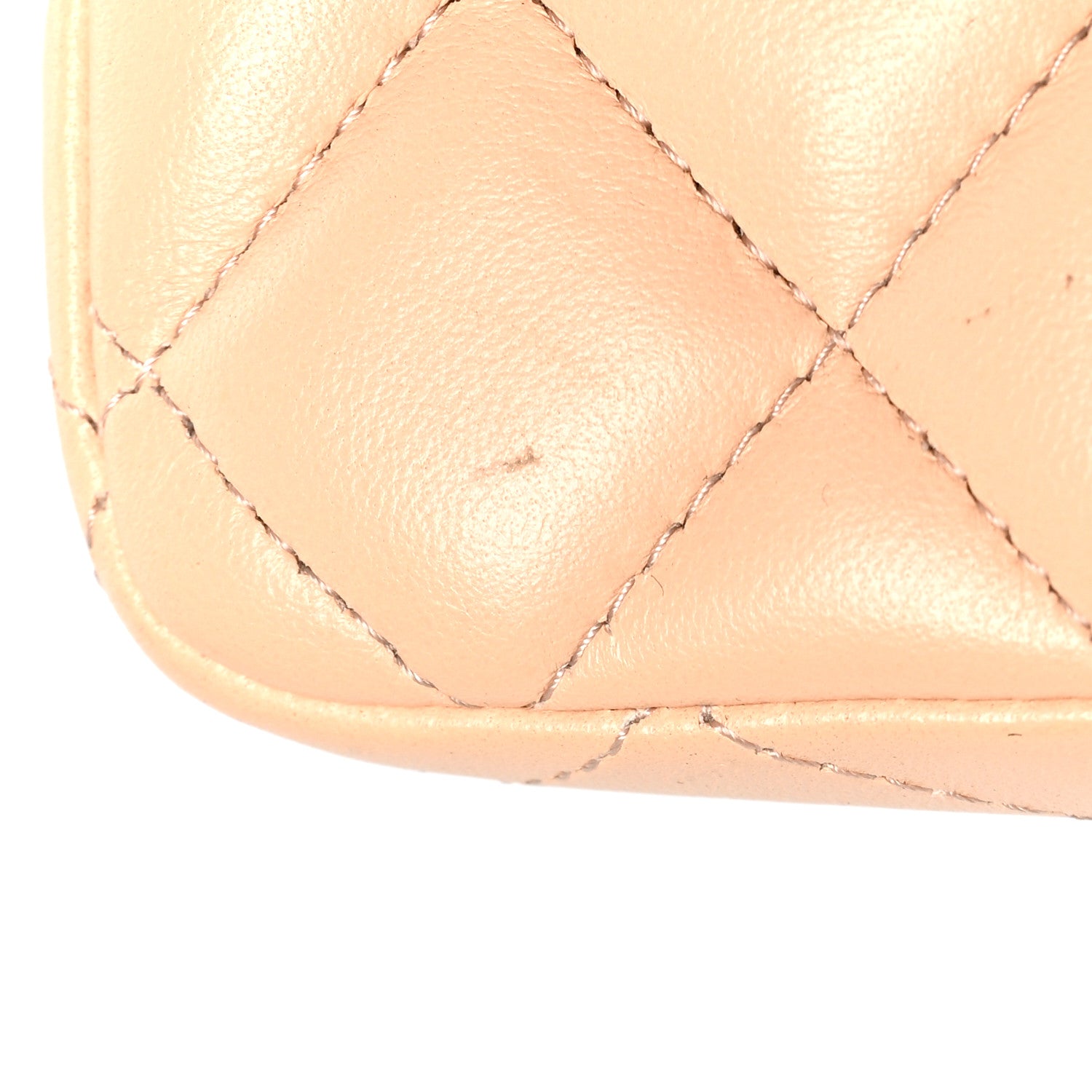 Chanel Lambskin Quilted Mini Rectangular Flap Beige 11 of 11