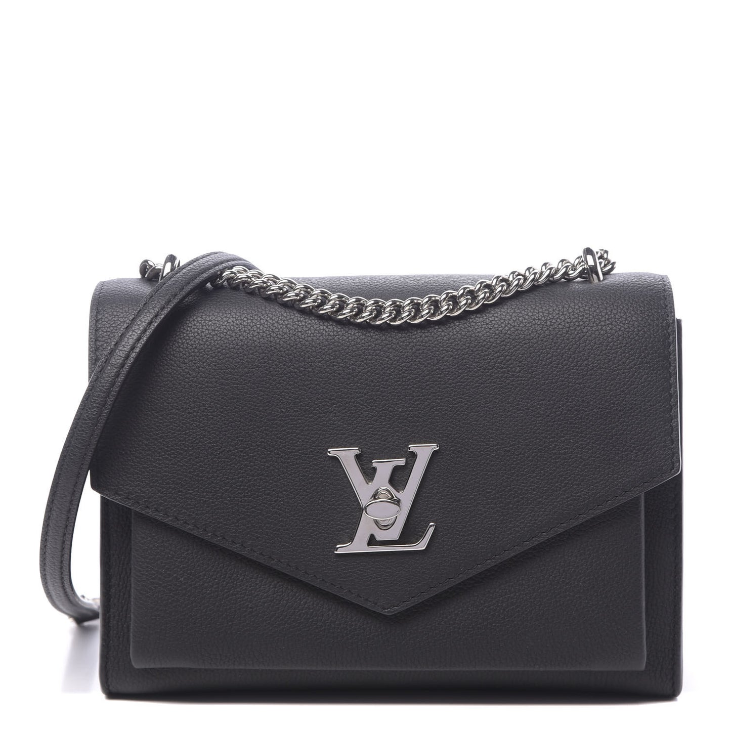Soft Calfskin My Lockme Chain Bag BB Black
