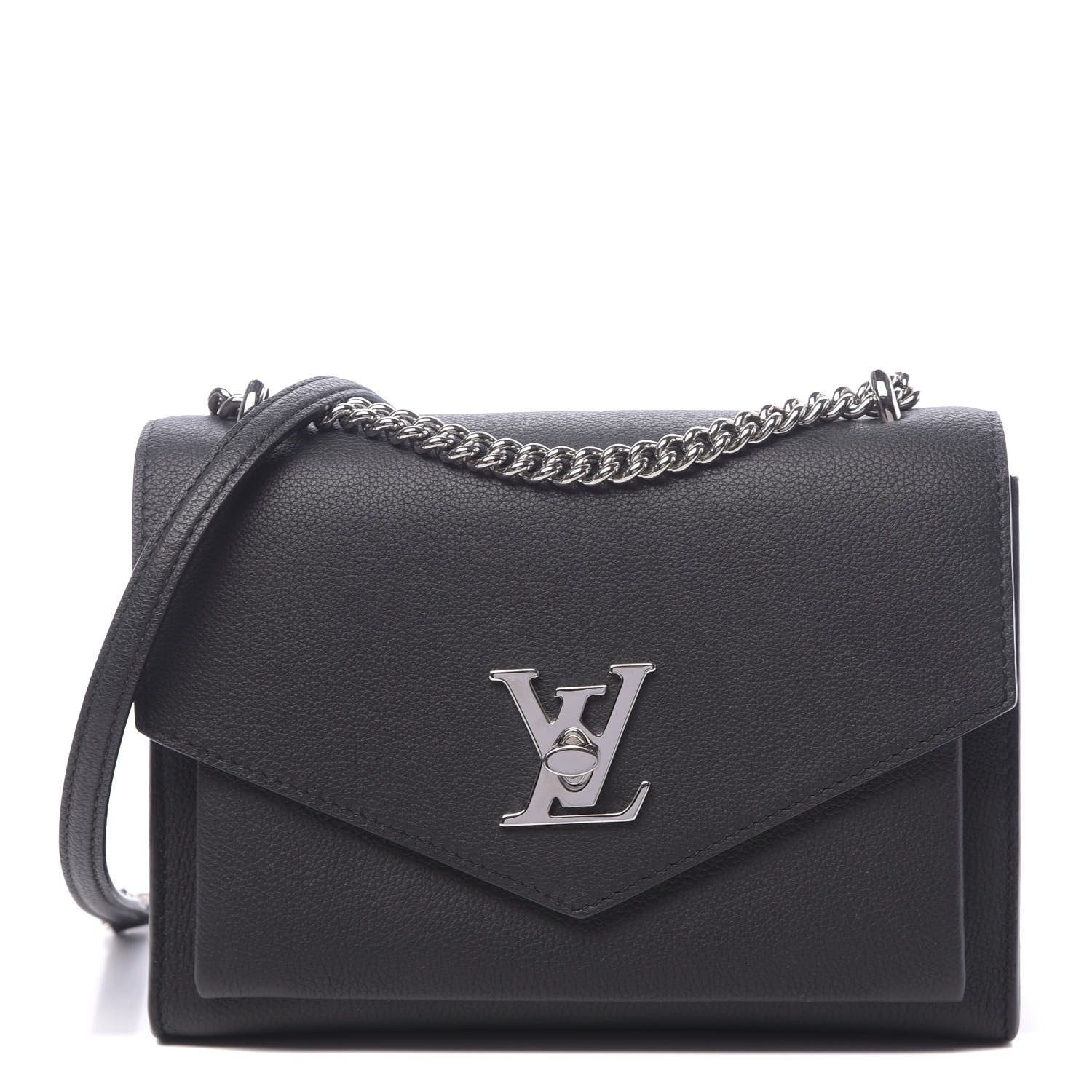 Louis Vuitton Soft Calfskin My Lockme Chain Bag BB Black 1 of 9