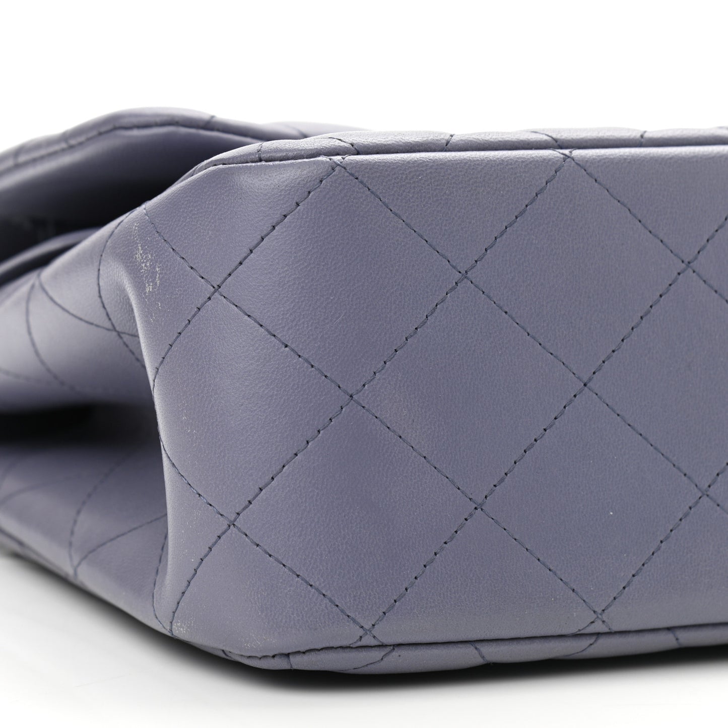 Lambskin Quilted Jumbo Double Flap Light Purple