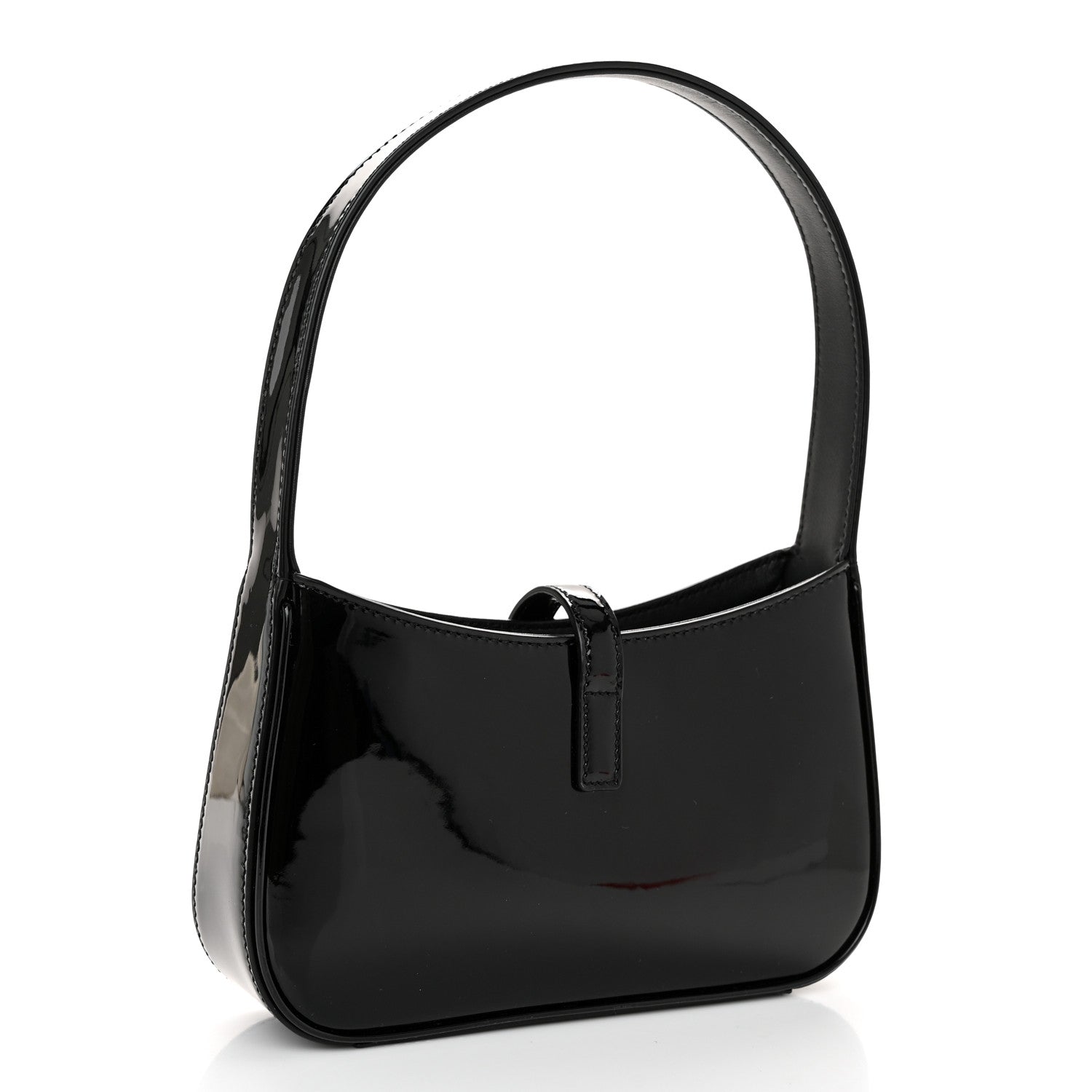 Saint Laurent Patent Calfskin Le 5 A 7 Mini Hobo Black 3 of 11