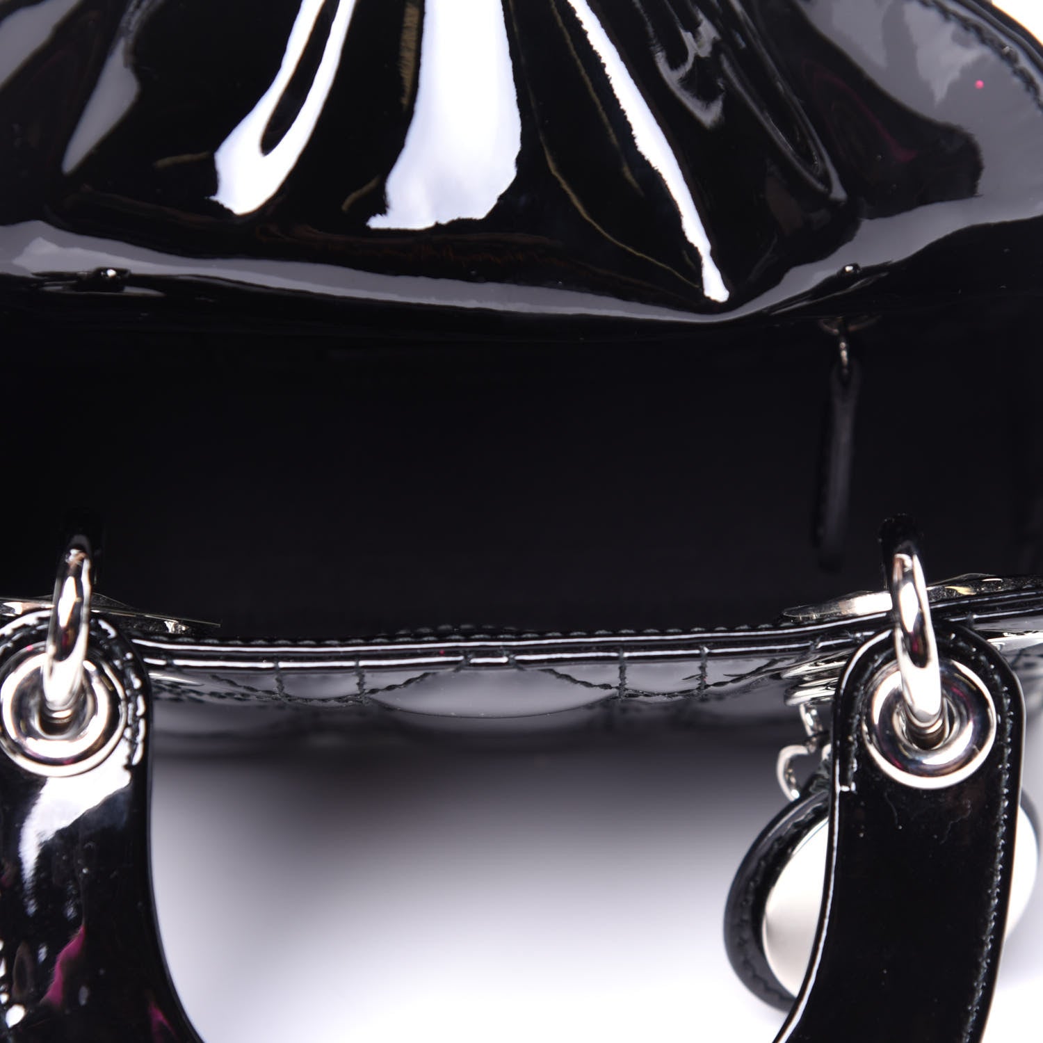 Christian Dior Patent Cannage Mini Lady Dior Black 5 of 11