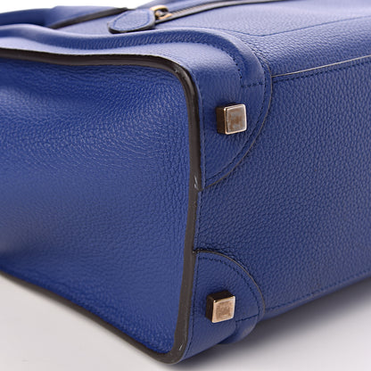 Celine Drummed Calfskin Micro Luggage Indigo 12 of 15
