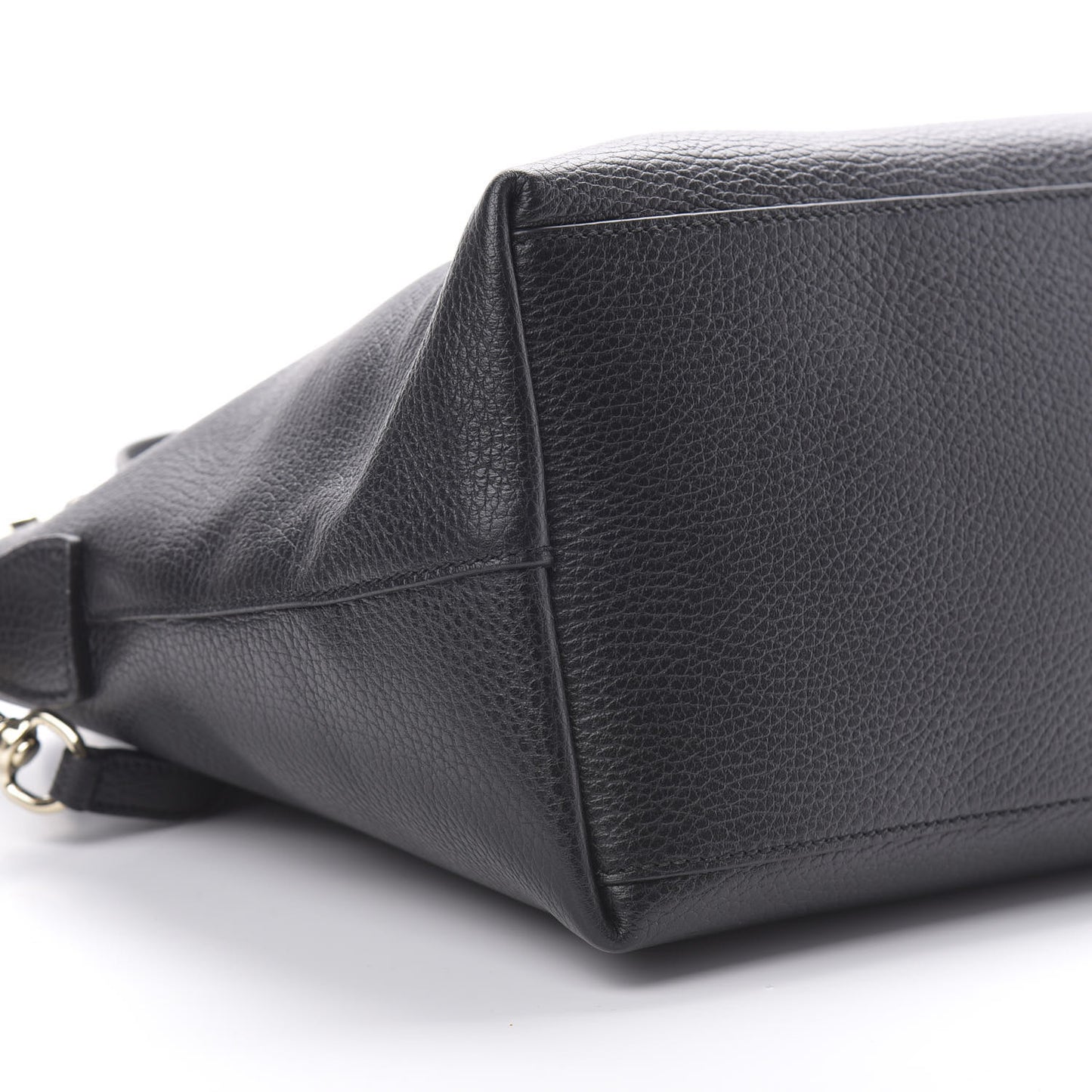 Dollar Calfskin GG Charm Dome Satchel Black