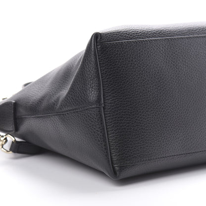 Gucci Dollar Calfskin GG Charm Dome Satchel Black 8 of 11