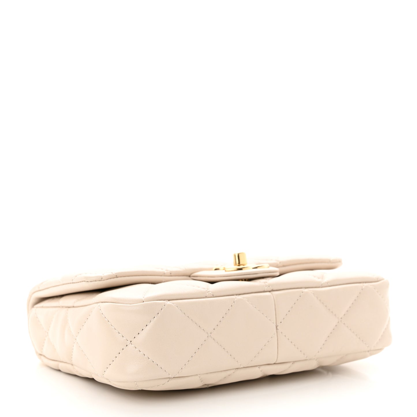 Lambskin Quilted Small CC Funky Town Flap Beige