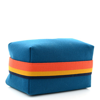 Hermes Wool Rocabar Small Bride-A-Brac Pouch Bleu Paon 4 of 11