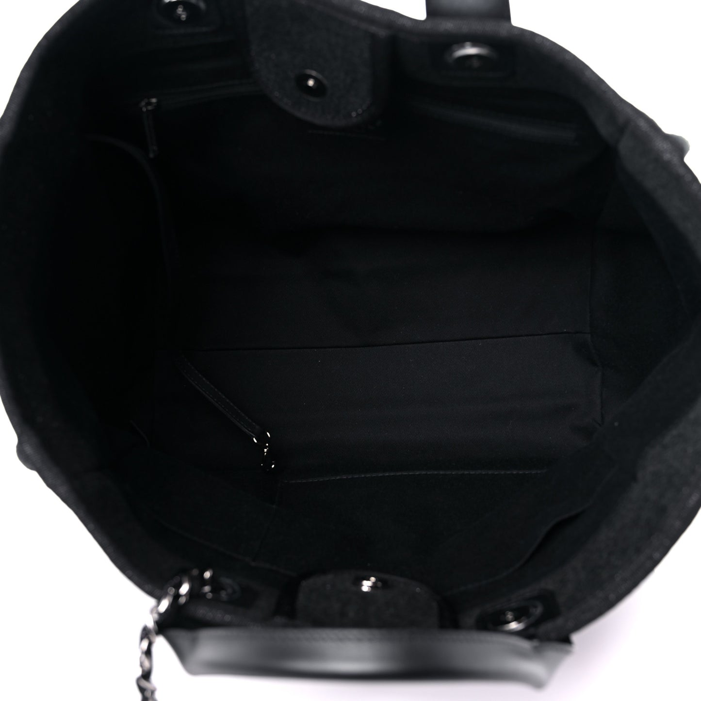 Lurex Boucle Medium Deauville Tote Black
