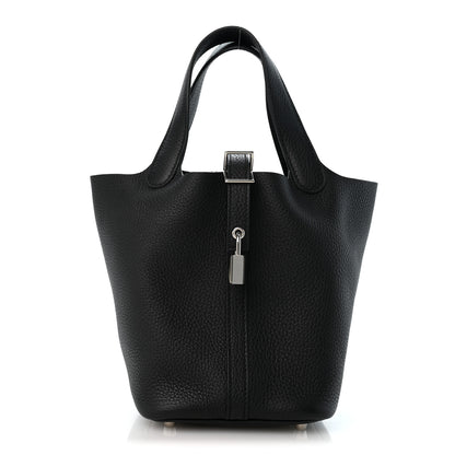 Hermes Taurillon Clemence Picotin Lock 18 PM Black 1 of 13