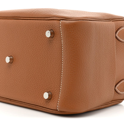 Hermes Taurillon Clemence Lindy 26 Gold 7 of 8