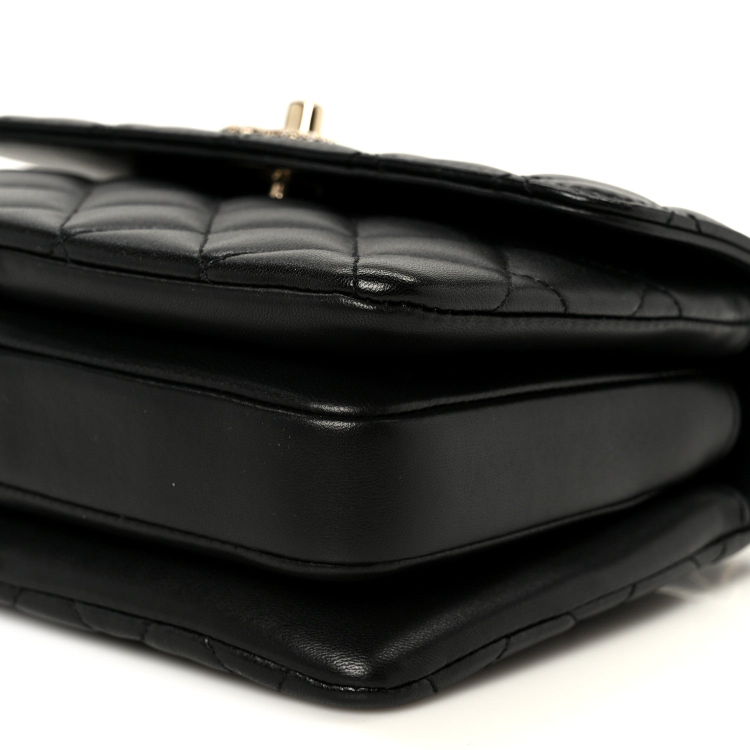 Chanel Lambskin Crystal Quilted Mini Trendy CC Dual Handle Flap Bag Black 11 of 12