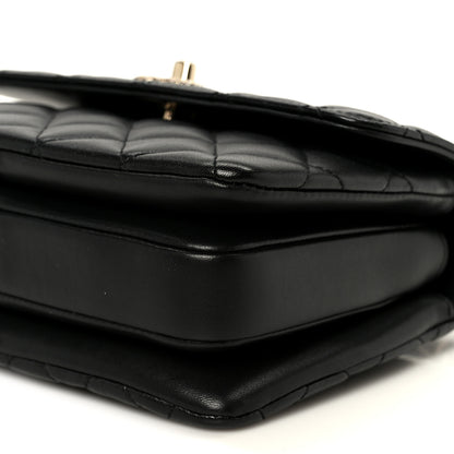 Chanel Lambskin Crystal Quilted Mini Trendy CC Dual Handle Flap Bag Black 11 of 12