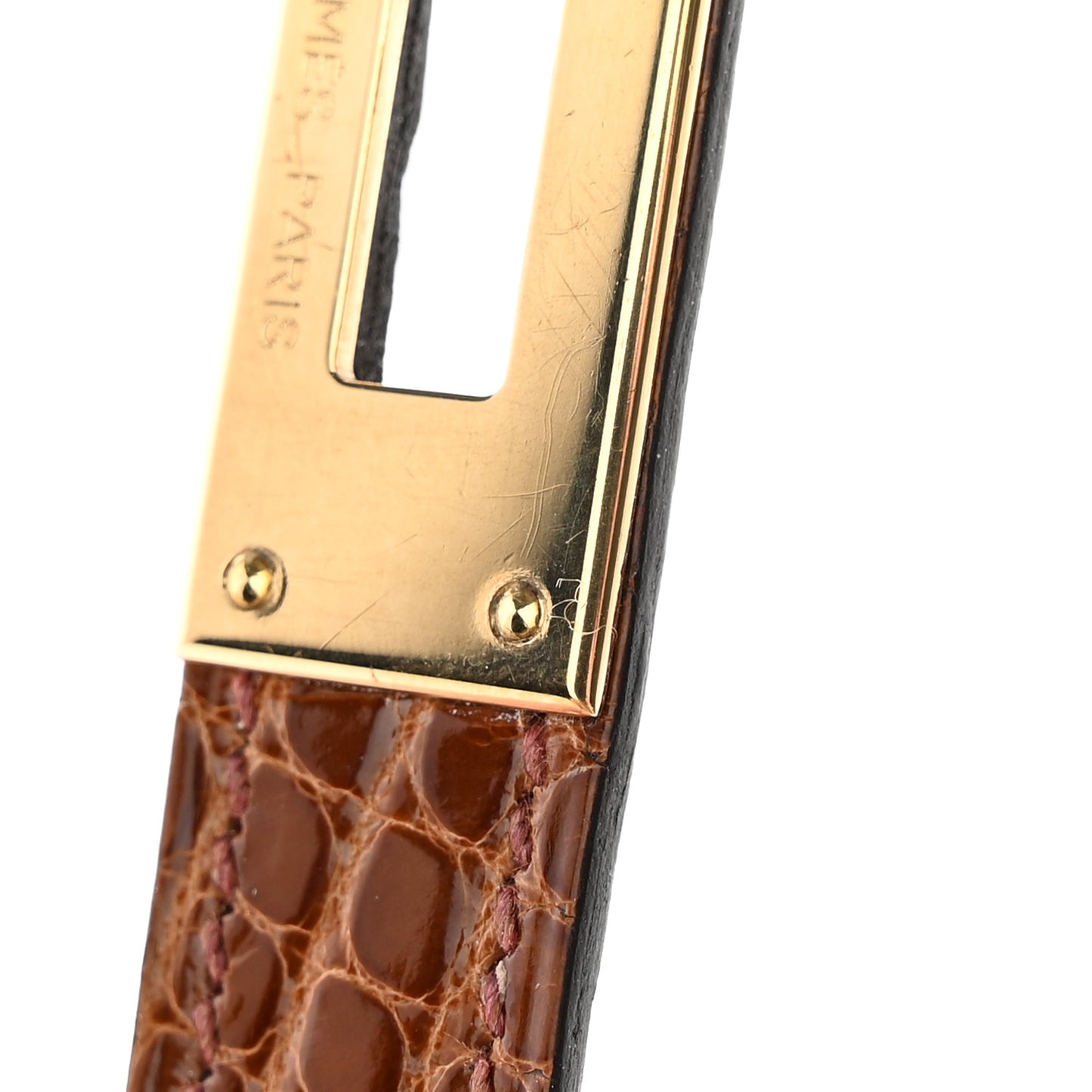 Shiny Alligator Kelly Longue Wallet Miel