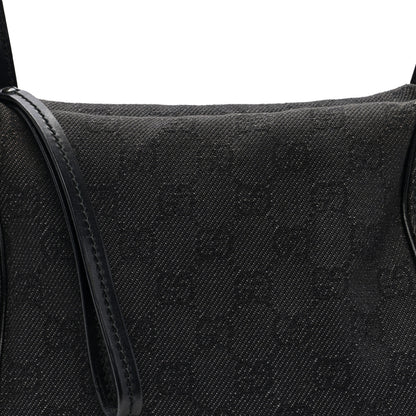 Gucci Denim Monogram Hobo Black 8 of 10