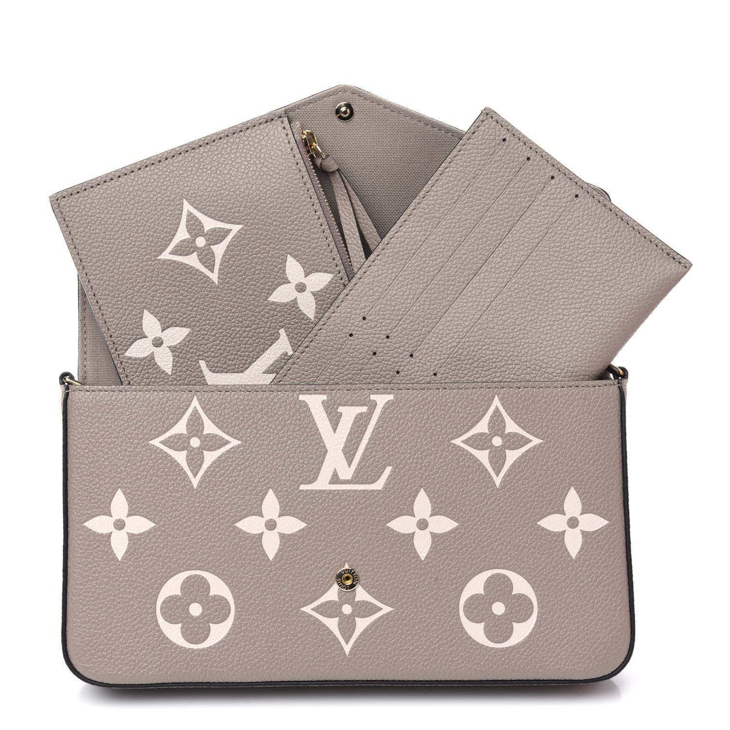 Louis Vuitton Empreinte Monogram Giant Felicie Pochette Tourterelle Creme 11 of 13