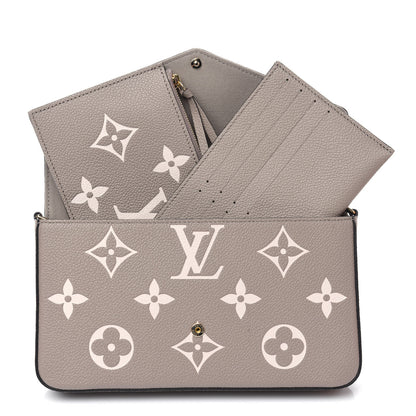 Louis Vuitton Empreinte Monogram Giant Felicie Pochette Tourterelle Creme 11 of 13