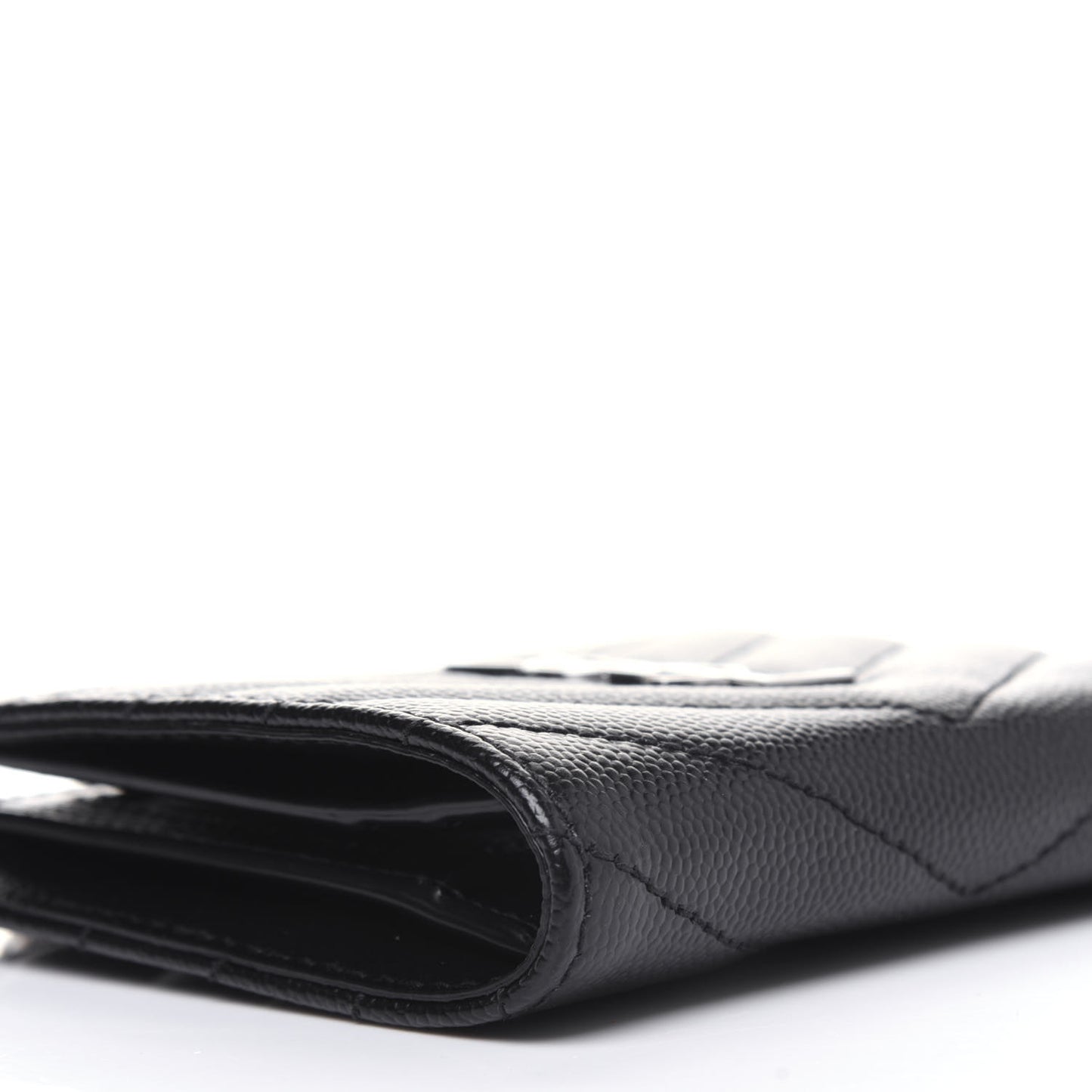 Grain De Poudre Matelasse Chevron Monogram Zipped Card Case Black