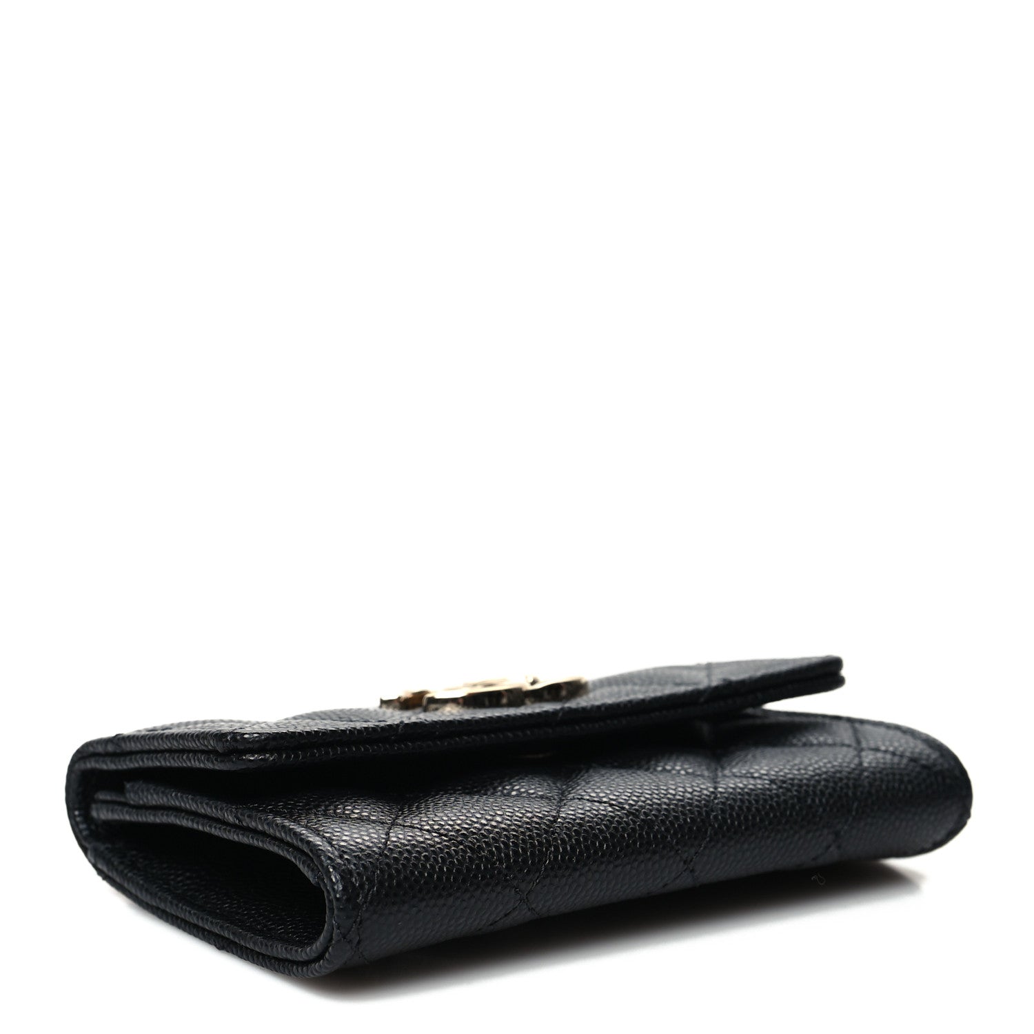 Chanel Caviar Quilted CC Racing Flag Flap Card Holder Black 4 of 9