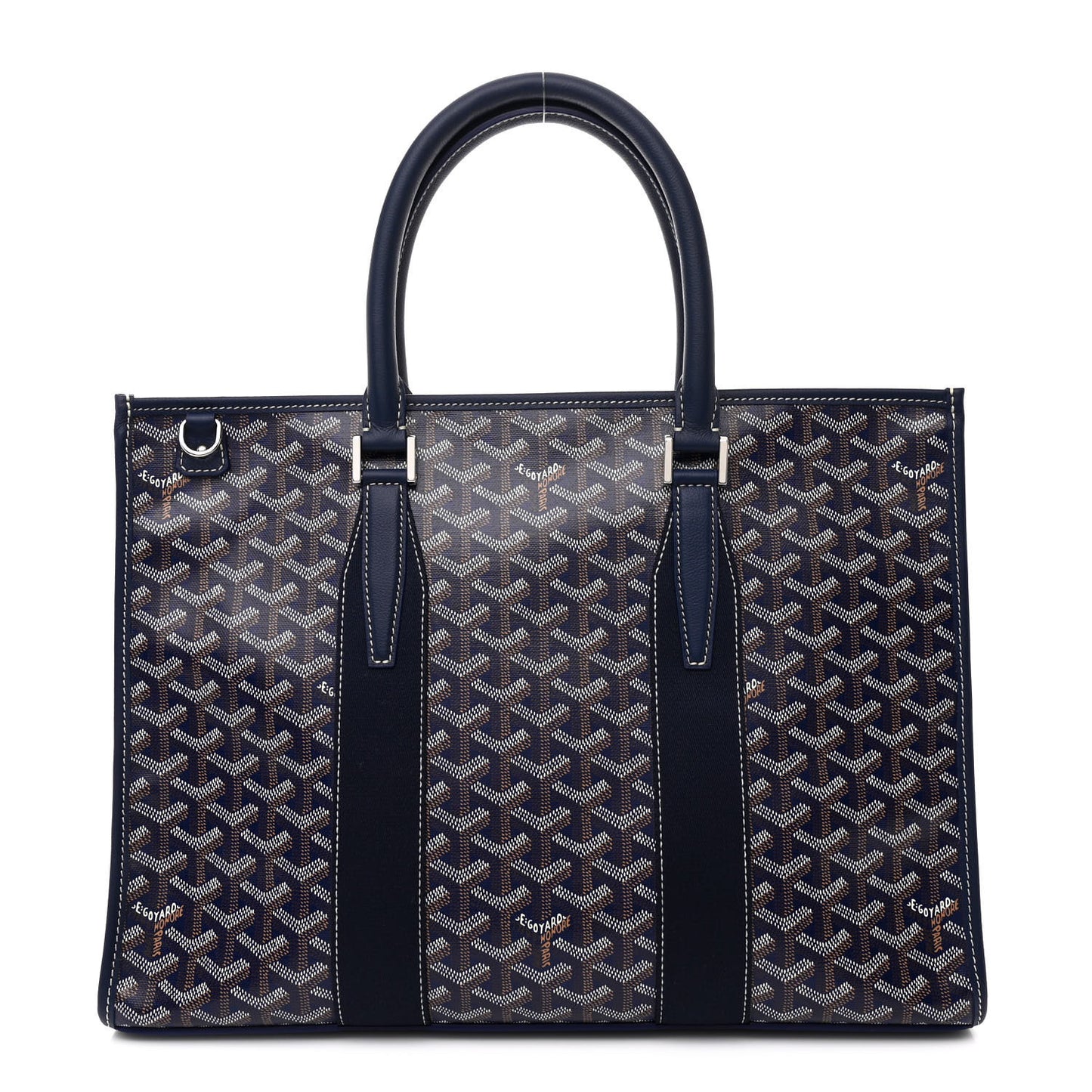 Goyardine Calfskin Morvan Document Case Navy