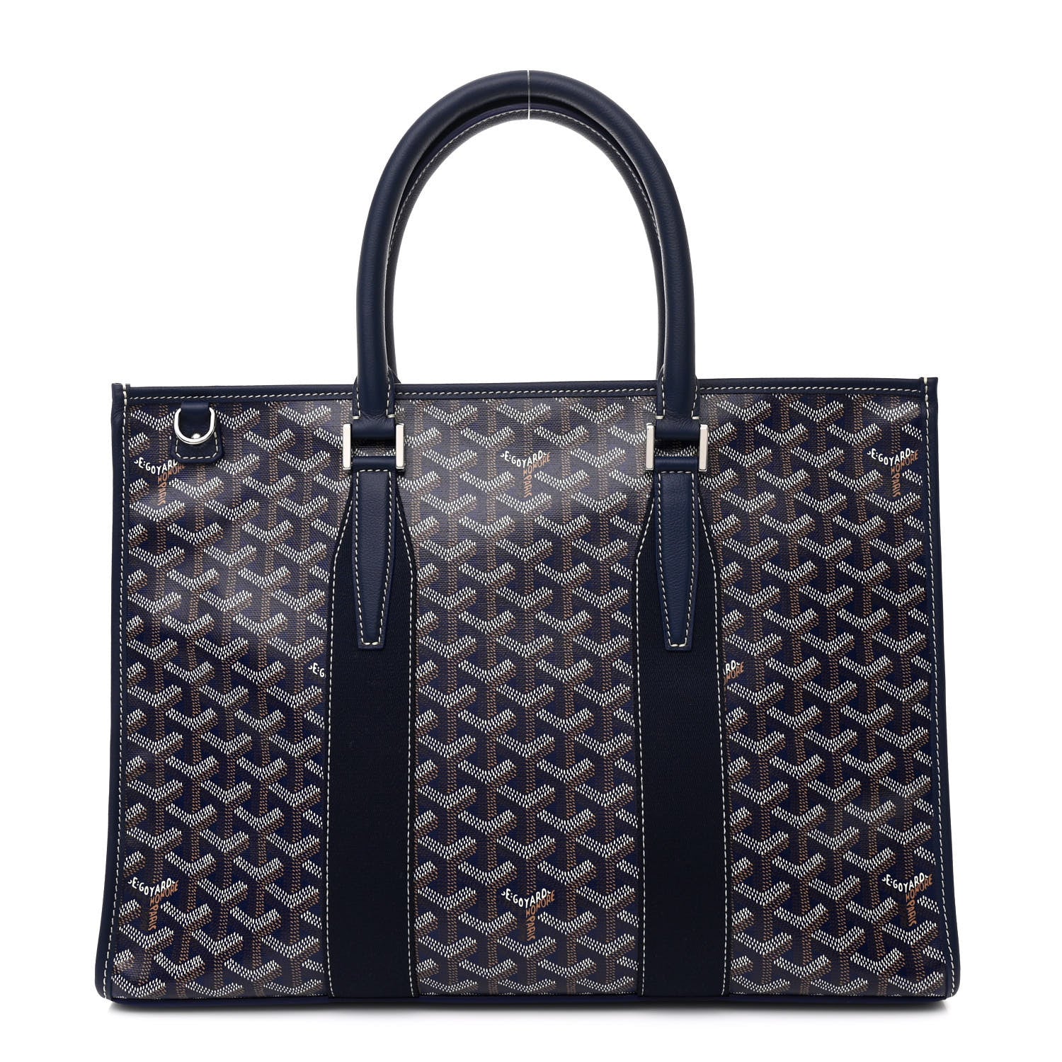 Goyard Goyardine Calfskin Morvan Document Case Navy 1 of 10