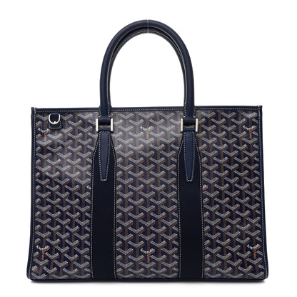 Goyard Goyardine Calfskin Morvan Document Case Navy 1 of 10