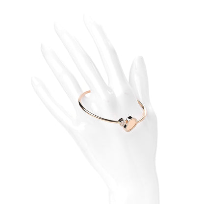 Chopard 18K Rose Gold Diamond Happy Hearts Bangle Bracelet 2 of 7