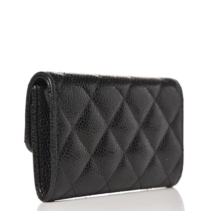 Chanel Caviar Quilted Flap Card Holder Black 3 of 9