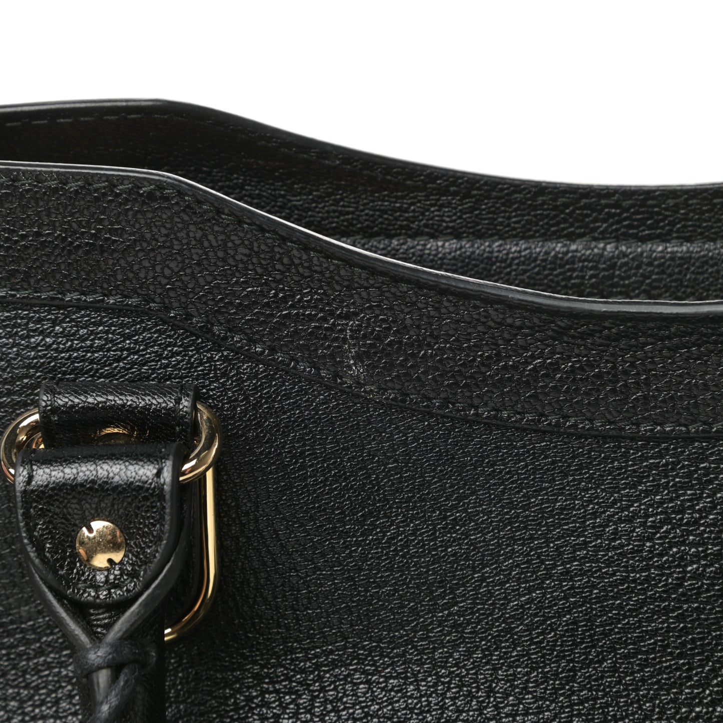 Chevre Gold Metallic Edge Hardware City Black