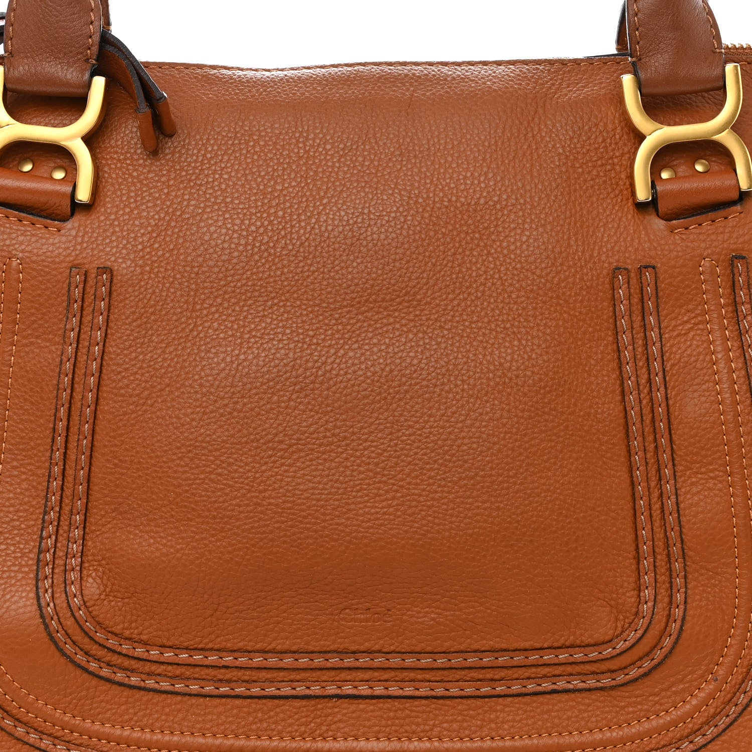 Chloe Calfskin Large Marcie Satchel Tan 9 of 13