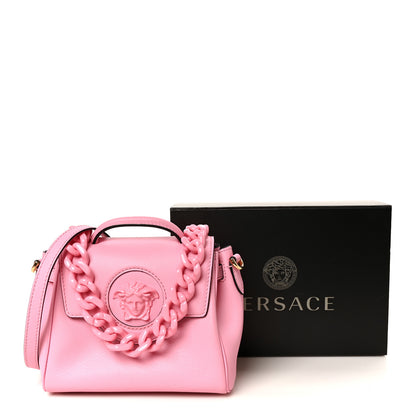 Versace Grained Calfskin Small La Medusa Top Handle Bag Pink 11 of 11