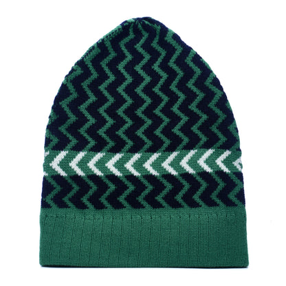 Gucci Wool Tricot Zaggede Beanie Hat M Grass Green Blue 1 of 3