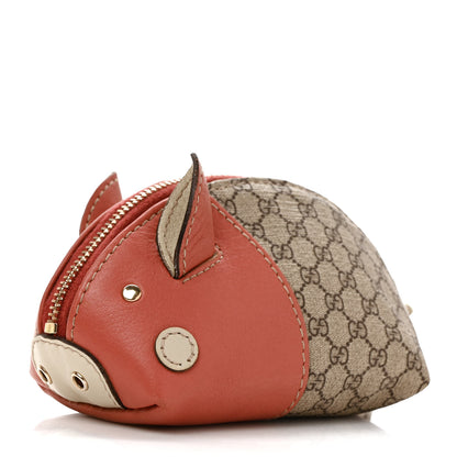 Gucci GG Supreme Small Pig Coin Purse 3 of 6