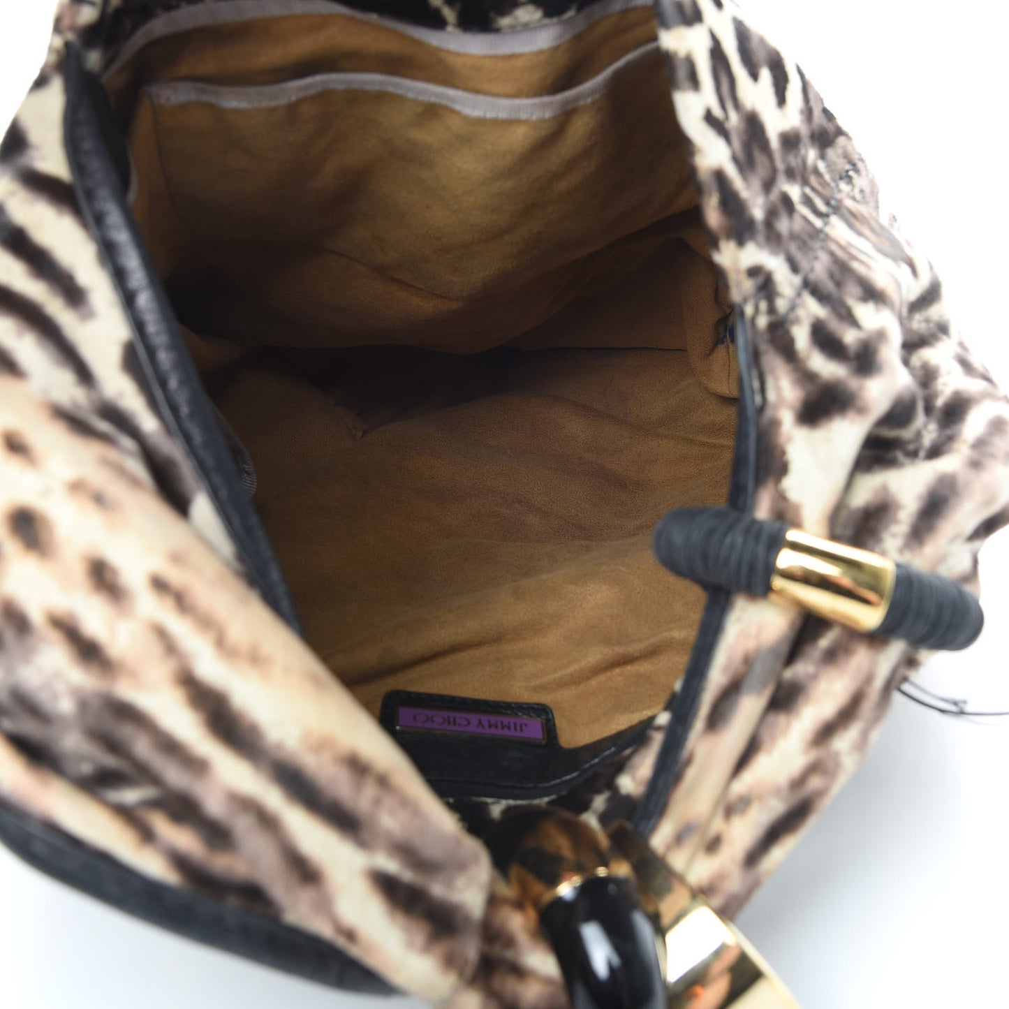 Pony Hair Printed Leopard Saba Hobo