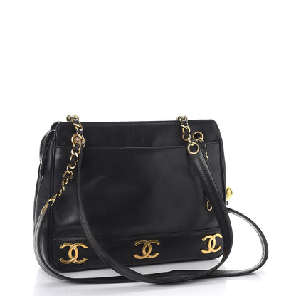 Chanel Lambskin CC Shoulder Bag Black 3 of 13