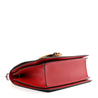 Gucci Calfskin Sylvie Web Small Queen Margaret Top Handle Bag Blue Agata Hibiscus Red Mystic White Sugar Pink 4 of 11