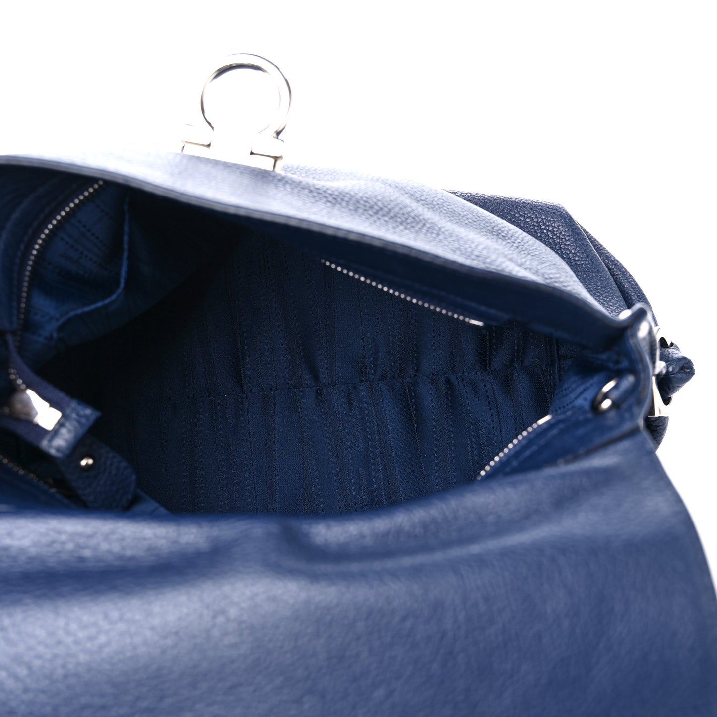 Calfskin Medium Sofia Satchel Navy