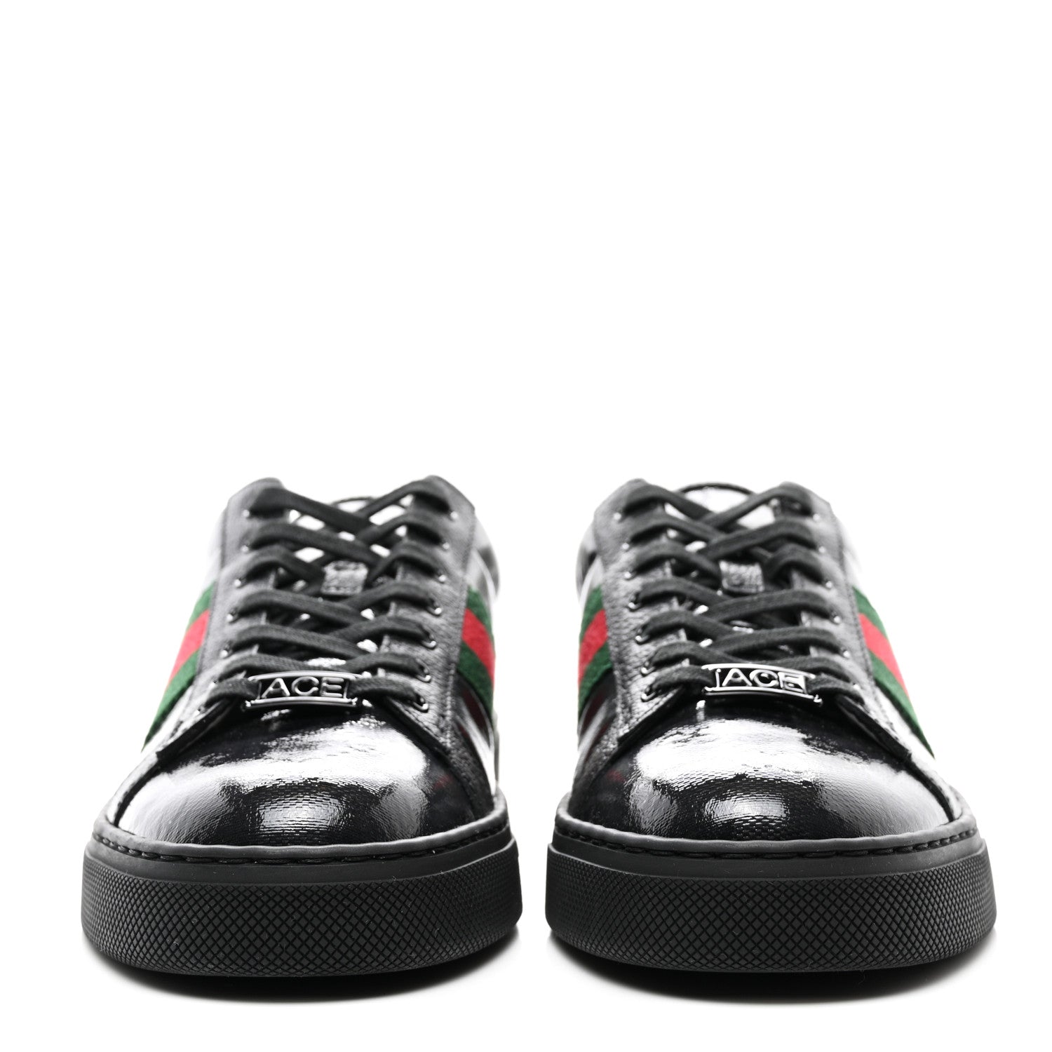Gucci Crystal GG Monogram Web Womens New Ace Sneakers 37 Black