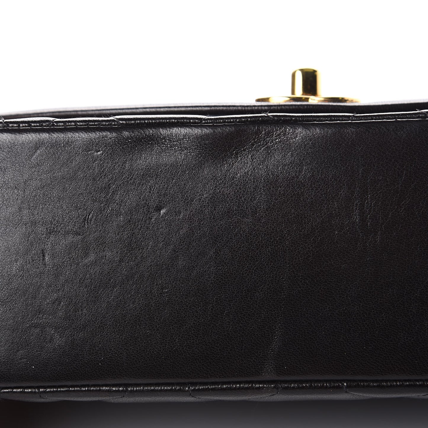 Lambskin Quilted Small Single Flap Black